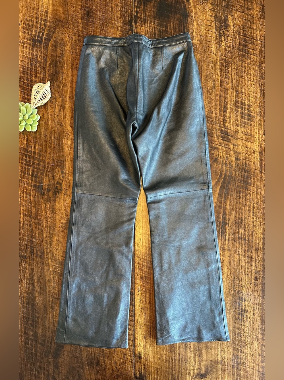 I.N.C. International Concepts | Black Genuine Leather Straight Leg Pants, 6P - Picture 2 of 7
